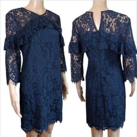 Trina Turk Vintage Lace Sheath Dress-Small. B81 - Picture 5 of 6